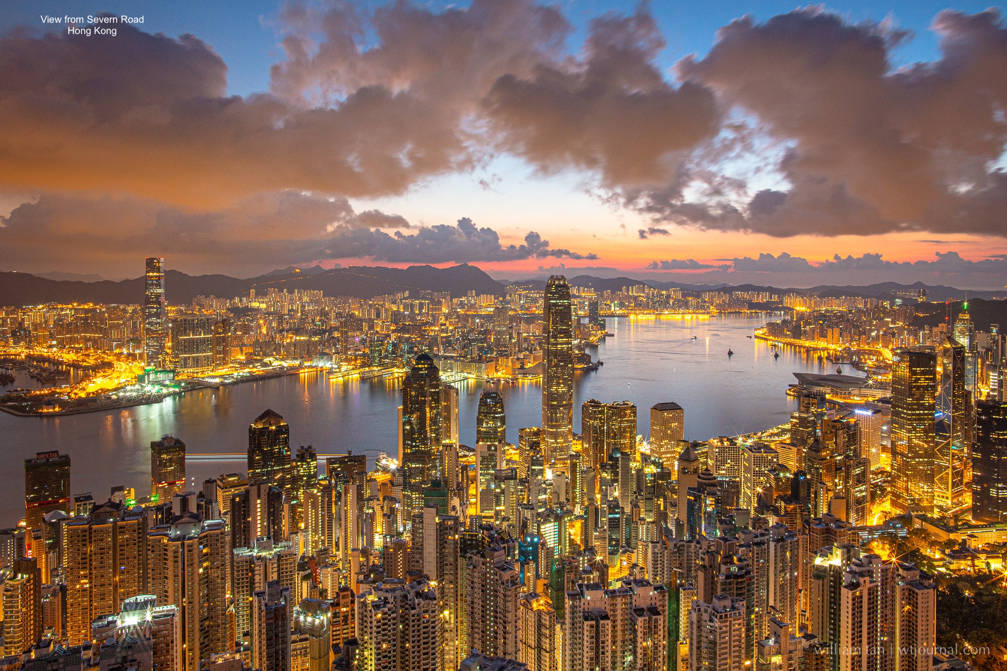 Hong Kong skyline at dusk